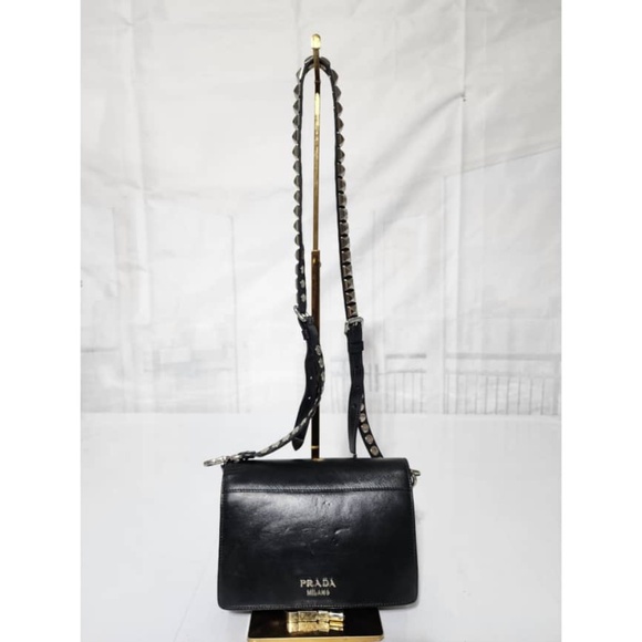 Authentic PRADA City Calfskin Saffiano Racing Logo Elektra Shoulder Bag Fushia - Picture 4 of 16